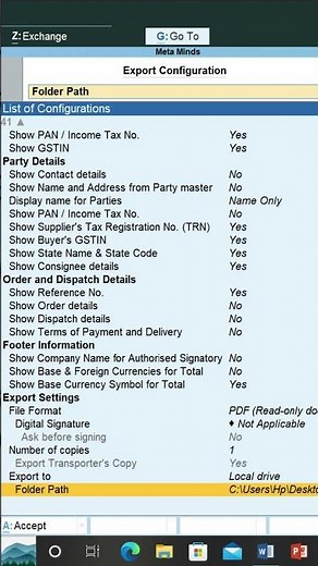 How to convert transaction into pdf in tally prime #tallyprime #tally #tallyerp9 #shorts