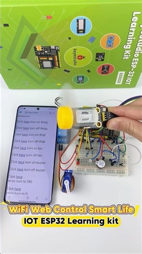 #shorts 🐞WiFi Web Control Smart Life#keyestudio #esp32 #iot #arduino #coding #diy #maker #coding