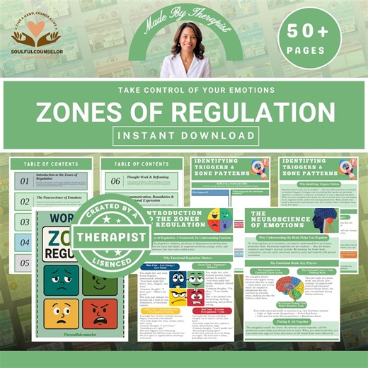 Zones of Regulation Workbook: Coping Skills for Teens & Adults (printable PDF) - Etsy