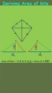 Area of a Kite: Easiest Derivation! 🪁 #Math #bhaskerbura