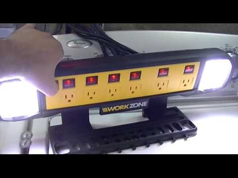 WorkZone (Aldi) Wall Mount Power Board w/LED Lights & Tool Holder Review