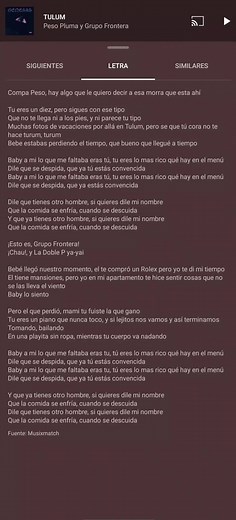 Letra de Tulum y Peso Pluma Grupo Frontera