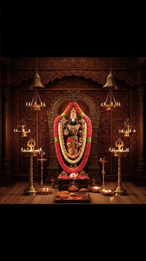 "Divine Elegance: Lord Venkateswara Swamy Mandir in a Modern Pooja Room | Home Temple Design Ideas"