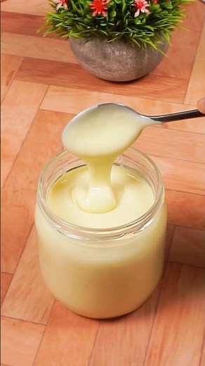 How to make condensed milk with just 2 ingredients! 😍 #recipes #milk #food #cooking #sweet