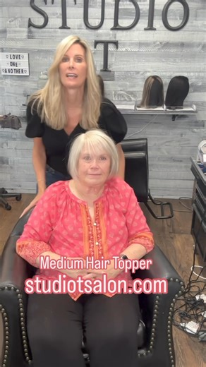 L👀k at this Beautiful & Natural Transformation 😍 I fit her with a medium hair topper and added more salt than pepper into this custom color. 👏🏻 If you’re self conscious about your hair and it’s holding you back in any way. Then it’s time to do something about it. Here at @studio_t_salon we specialize in human hair toppers & wigs. They are an instant Confidence Booster. Who’s ready🙋🏼‍♀️ Comment below 👇🏻 and or Message us to find out our process. We can customize and ship worldwide. ❤️ #ha