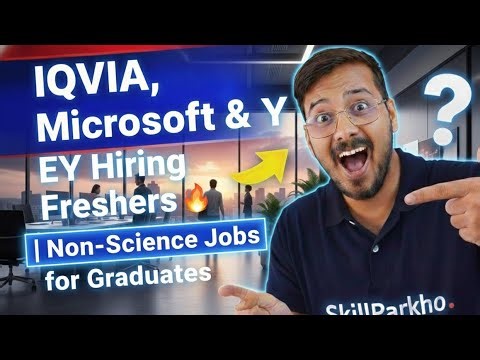 IQVIA, Microsoft & EY Hiring Freshers 🔥 | Non-Science Jobs for Graduates