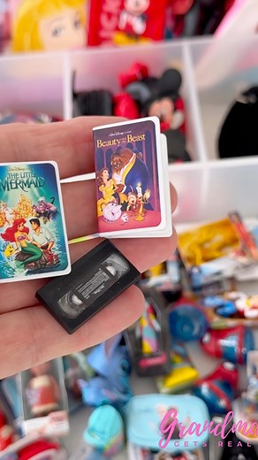 279K views · 4.2K reactions | ✨ Dive into nostalgia with these adorable mini VHS tapes of The Little Mermaid and Beauty and the Beast! Which Disney classic takes you back? 隆‍♀️ Share your fave below! #DisneyNostalgia #Miniatureworld #TheLittleMermaid #BeautyAndTheBeast #DisneyFans | Grandma Gets Real | Facebook