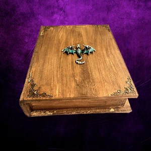 Openable Dragon Book Keepsake Box, Personalized Engraved Gothic Dragons Gift, Medieval Jewelry Trinket Box Case, Majestic Book Memory Box - Etsy