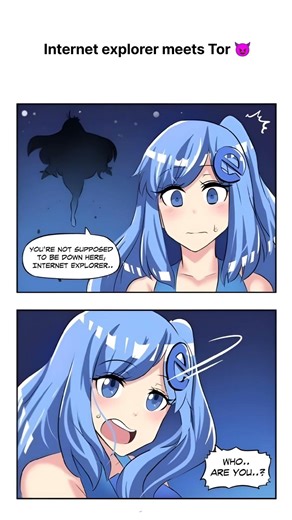 Internet explorer meets Tor 😈 #ytshorts #funny #comic