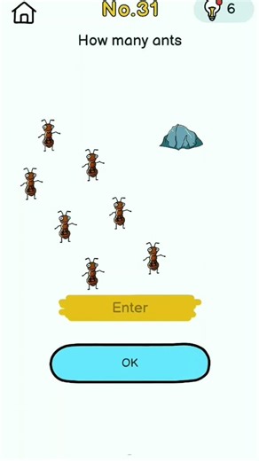 Brain🧠 out :level 31 how many ants?#shorts
