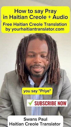 How to say Pray (Priye) in Haitian Creole with pronunciation