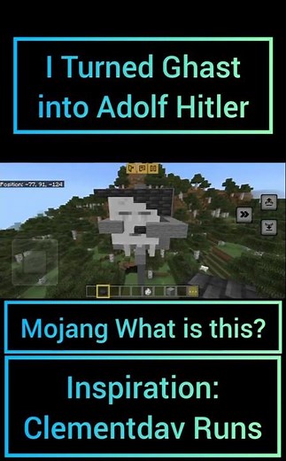 I turned Ghast into Adolf Hitler in Minecraft ‪@ClementdavRuns‬