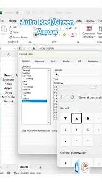 Auto Red & Green Arrows in Excel | Show Positive & Negative Values Visually!