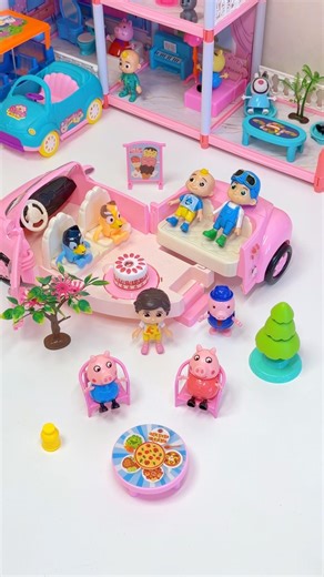 Relaxing ASMR Unboxing Peppa Pig &Cocomelon Picnic Car #peppapig #cocomelon #relaxing #asmr