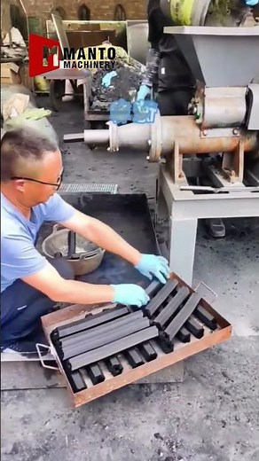 How to Make Charcoal Briquettes from Powder? #CharcoalMachine #Mantomachinery