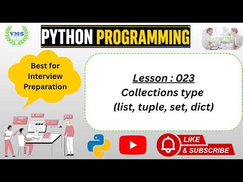 Lesson 023 | Python Programming | collections data type