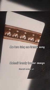 new easy trendy 🐘 border design ✨#mehndi #youtubeshorts #shortsviral