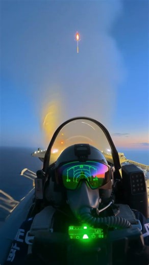 Fighter Pilot Catapult Launch from Aircraft Carrier | POV