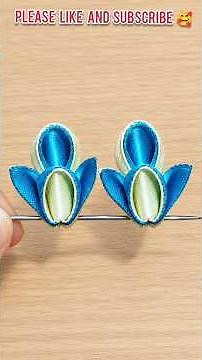 Amazing ribbon flower trick/DIY Satin Ribbon flowers /How to make ribbon Flowers #shorts #craft #diy