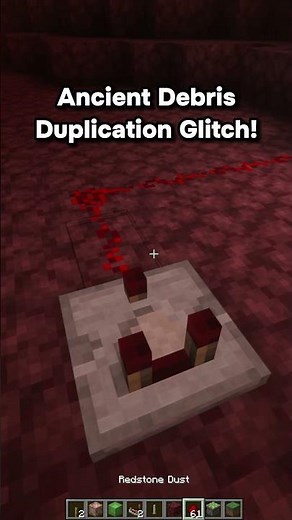 Ancient Debris Duplication Glitch #minecraft #gaming