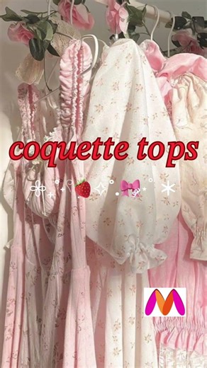 Coquette Tops Aesthetic 🎀 Soft Girl Fashion Trend Cute Summer Outfit Ideas #ootd #viral