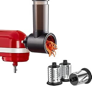 Slicer Shredder Attachments for KitchenAid Stand Mixer Cheese Grater Attachment for KitchenAid, Slicer Accessories with 3 Blades by InnoMoon