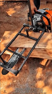Wood Board Cutting Work Tool Using Chainsaw Guide Frame #worktool