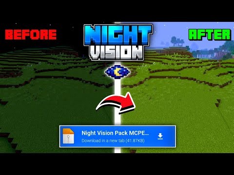 Best Night Vision Pack for Minecraft PE 1.26+ || Night Vision Mod for MCPE