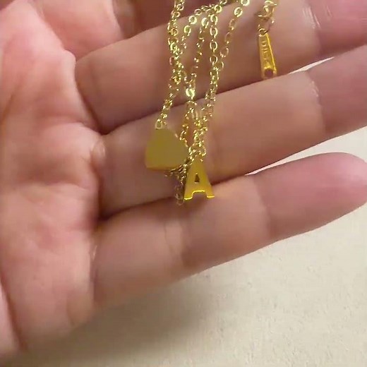 Tiny 18K Gold Plated Heart Initial Necklace Review | Minimalist & Hypoallergenic Jewelry A-Z ✨💖🔤