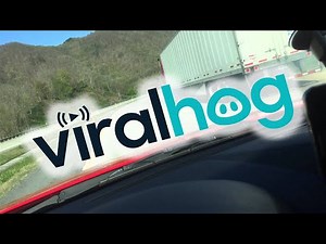 Semi-truck brakes fail and uses emergency runaway truck lane || ViralHog