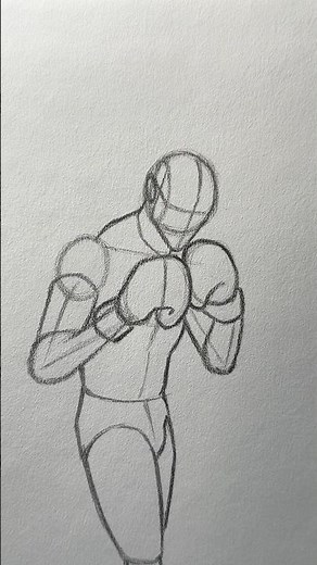 How to Draw a Boxer Pose ⭐️Tutorial⭐️ #drawing #sketch #tutorial #beginner #beginner #easy #shorts