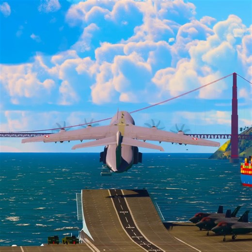 Dangerous! Military Cargo Incredible take off from Aircraft Carrier | IronGaming