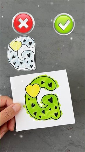 The perfect cut of the letter G 💛 #cut #art #drawing