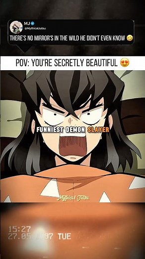 Inosuke Loses His Mask 🤣 #shorts #anime #demonslayer