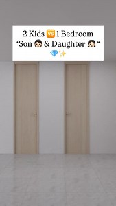 How to split a children’s room in half between son & daughter? 🧒🏻👧🏻💡💎✨ • • • #tiffanydesignstudio #childrenbedroom #smallbedroom #kidsbedroom | Tiffany Design Studio