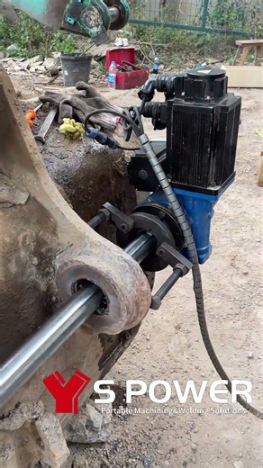 Use a S-power Line boring Machine To Repair an Excavator #excavator #excavatorrepair #lineboring