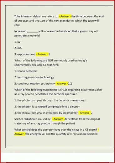 Ct Registry Review Mic Exam Actual Questions And 100 Correct video