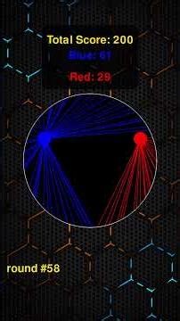 Who Will Win? Red or Blue? Round 58 #colorbattle #hypnotic #relaxing #pygame #python #satisfying