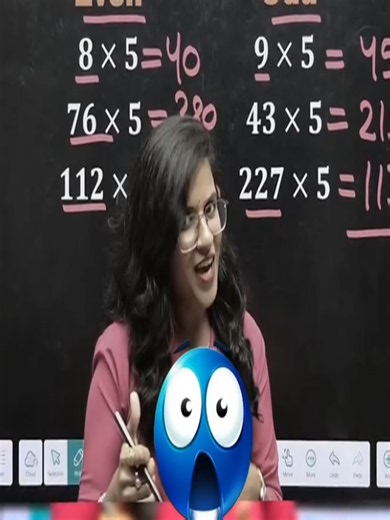 🔥Fastest Multiplication by 5 Trick in seconds! 🚀 ✅ Perfect for SSC, Banking, ✅ Railway, NDA, CUET, and school students. Save this reel and share it with your friends to boost their calculation speed! 🧠✨ 👉 Follow for daily maths tricks and smart calculation shortcuts. #Multipli...