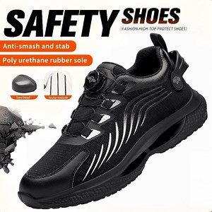 Steel Toe Shoes for Men Comfortable Breathable Safety Sneakers, Lightweight Wide Work Shoes with Durable Soft Sole - Walmart.com