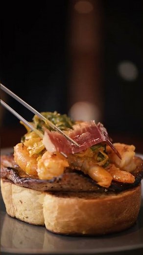 Sandwich de langostinos al curry, Secreto Joselito y Jamón Joselito - Dantte Madrid 🐽