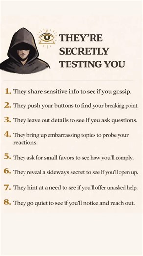 8 Signs Someone Is Secretly Testing You #psychology