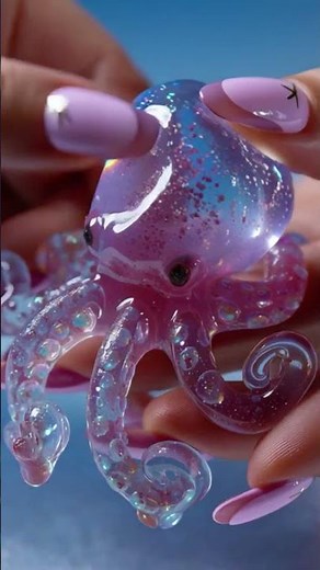[ASMR] Jelly Octopus Slime 🐙💦 Tentacle Squeeze Burst