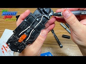 Resin 1973 Motion Manta Ray project Chevrolet Corvette, working the chassis and finished the wheels