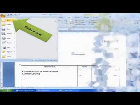 how to use Invoice template In Word 2007