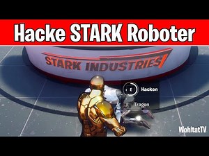 Hacke Stark-Roboter bei Stark Industries (Fortnite Season 4 Woche 4 Herausforderung & Aufgaben)