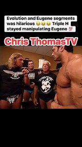 201K views · 3.8K reactions | Evolution and Eugene segments was hilarious  Triple H stayed manipulating Eugene #wwe #fyp #tripleh #batista #randyorton #ricflair #evolution #eugene | Chris Thomas Sr. | Facebook
