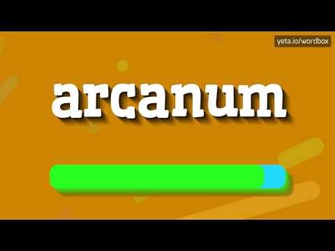 ARCANUM - HOW TO PRONOUNCE IT!?