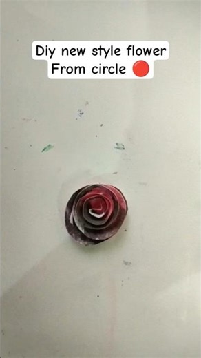 Diy new style flower from circle 🔴 #viralvideo #trending #circle #flowers #diy