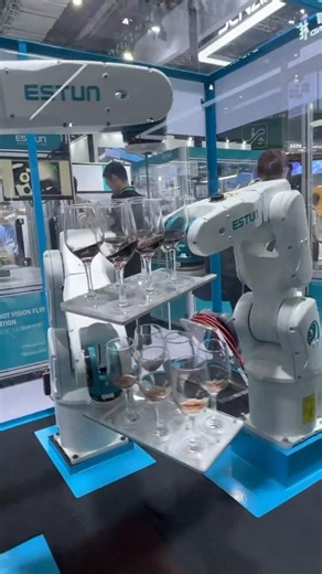 The AI Web on Instagram: "Testing the precision of industrial robotic arms. Estun Automation is a major Chinese industrial robotics brand, often ranked as the top domestic brand in China for robot shipments. They are particularly well-known for their high-precision motion control, as they originally started by manufacturing their own servo motors and controllers before expanding into full robotic arms. Estun robots are frequently used in industries like Lithium-ion battery production and Photovo